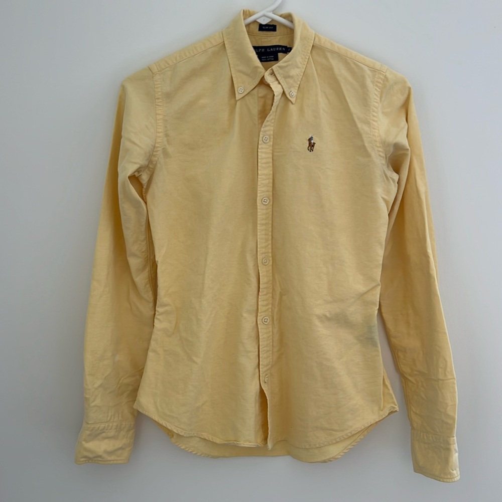 Ralph Lauren Slim Fit Button Down - Yellow